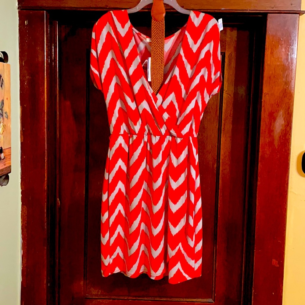 Dress with braided belt
